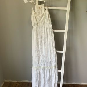 White dress , cream detailing